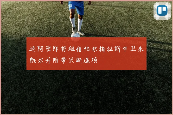 迈阿密即将租借帕尔梅拉斯中卫米凯尔并附带买断选项